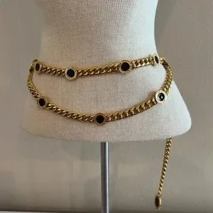 St. John | Accessories | Vintage St John Gold Tone Black 